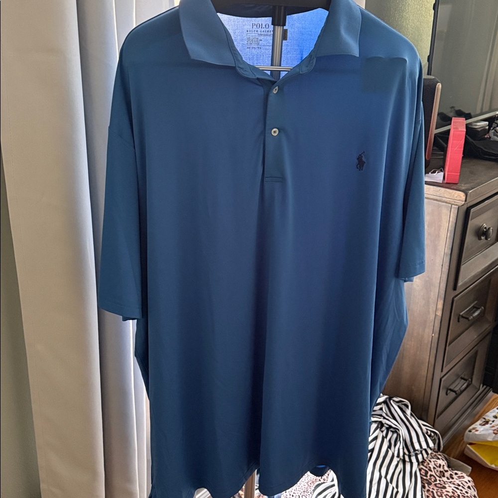 Polo by Ralph Lauren Teal-Blue Short Sleeve Performance Polo